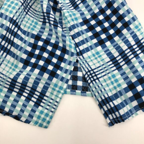 Lane Bryant Button Up Blouse Women's Plus Size 18/20 Blue Plaid Career Rayon - Picture 6 of 13